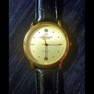 Rare 1970s Jules Jurgensen Men’s 377 Gold Diamond Dial Watch‎